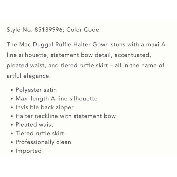 Mac Duggal Pink Tiered Ruffle Halter Gown - Picture 9 of 9